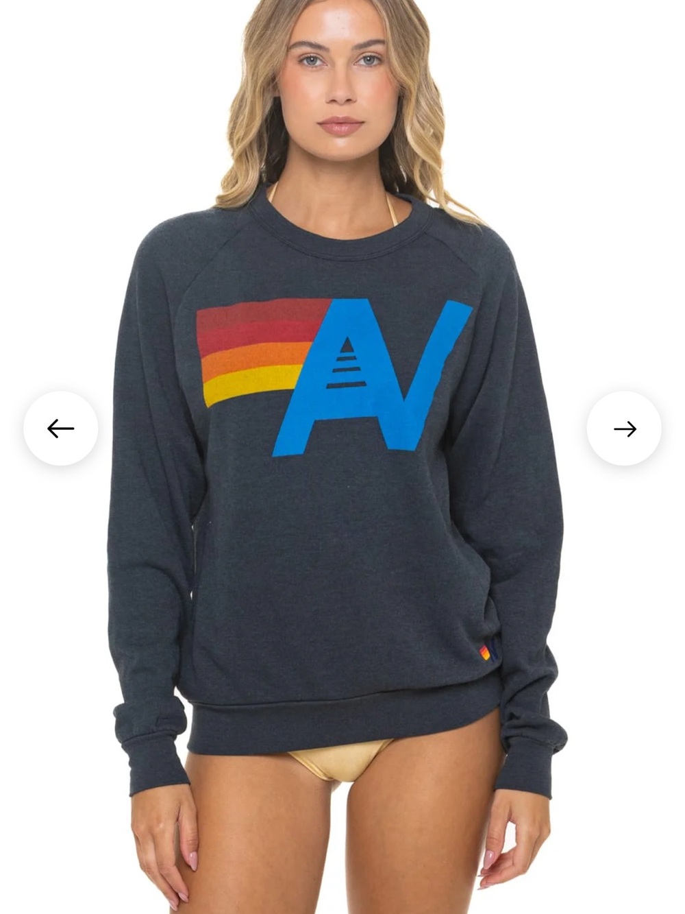 Aviator Nation Logo Sweatshirt - Charcoal